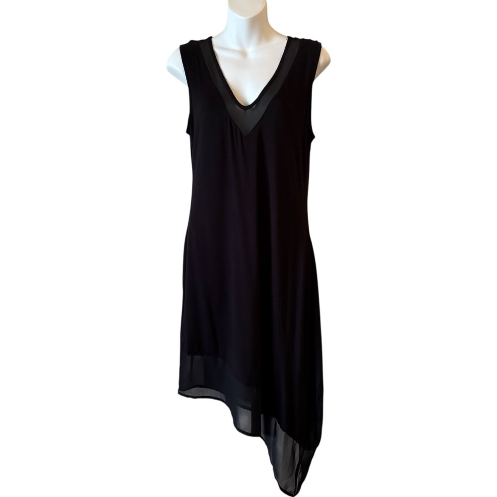 Calvin Klein Assymetrical black swim cover-up NWT size S/M